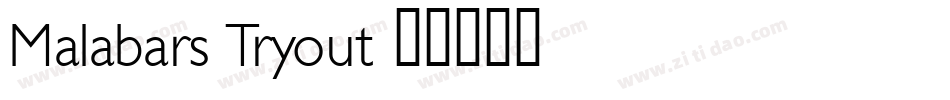 Malabars Tryout字体转换